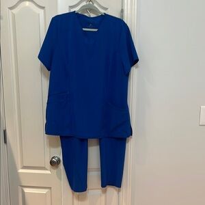 Cherokee Allura Royal Blue Scrub suit top and pants